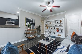 Built-in bookshelves